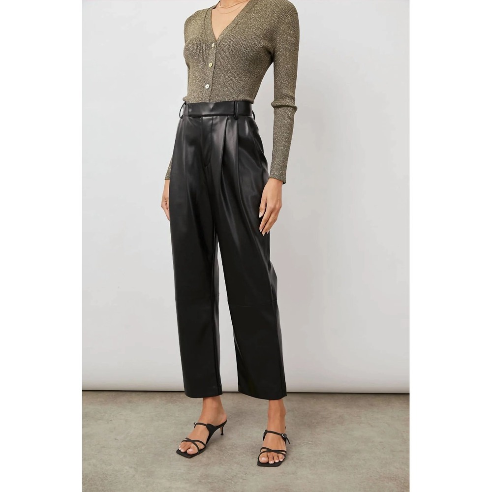 Rails Jo Faux Leather High-Rise Pants Black Size 12‎ NWOT